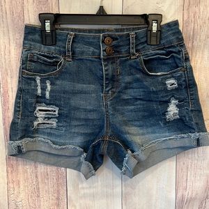 Mid Rise Jean Shorts
